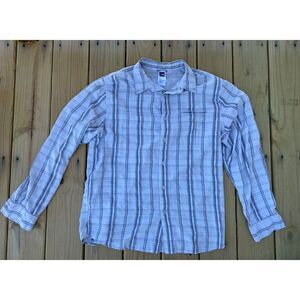 The North Face Men's Button Long Plaid Long Sleeve Size Large Casual